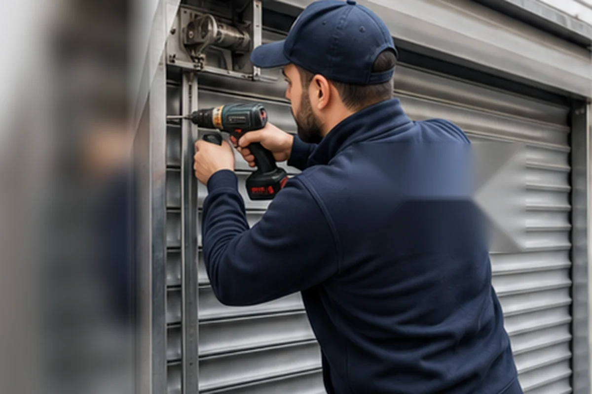 Demir kepenk servisinde profesyonel mekanik kontrol