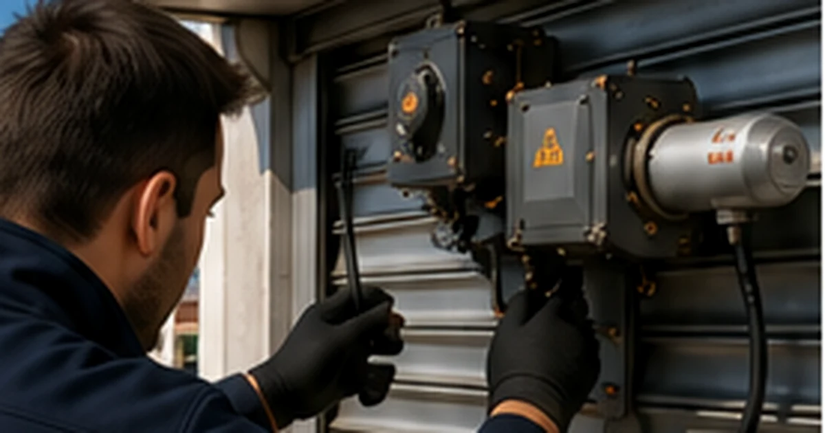 Florya sahil hattında otomatik kepenk arızasını dışarıdan kontrol eden teknik servis