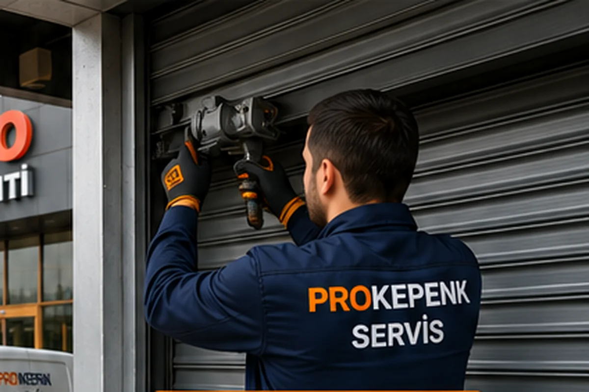 MASKO mağaza kepenginde motor ve sarım sisteminin dışarıdan teknik kontrolü